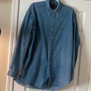 Polo Ralph Lauren Heavy Denim Shirt Vintage 90s Men’s XL